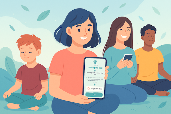 People of all ages using MindSpire mindfulness training programs